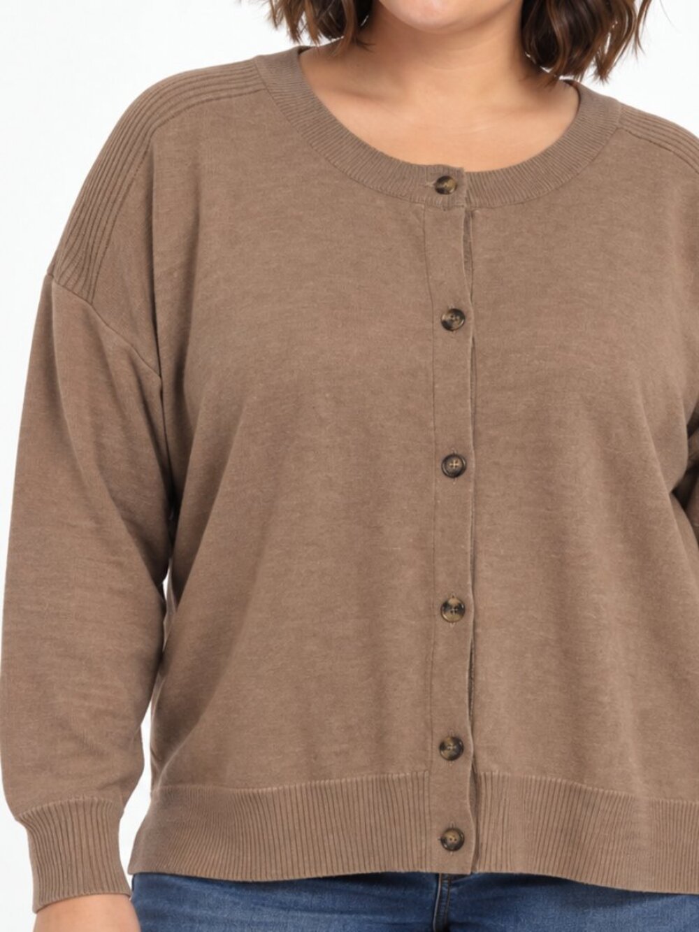 Time and Tru Tan Button Front Cardigan Sweater XXL (20)